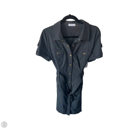 Dress Work By Calvin Klein In Grey, Size: L