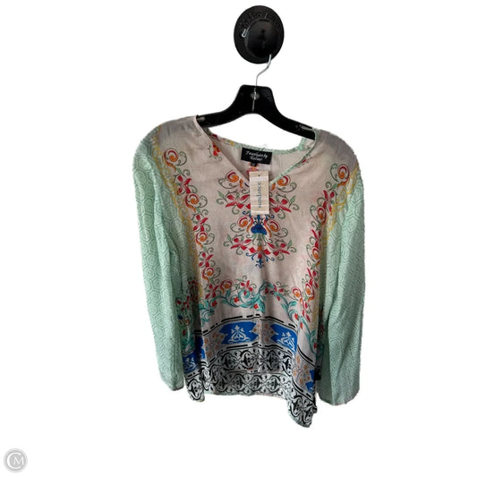 Top Long Sleeve By Sundance In Green & Tan, Size: Xs