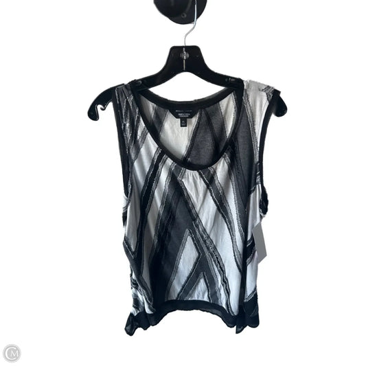 Top Sleeveless Basic By Simply Vera In Black & Grey, Size: Xl