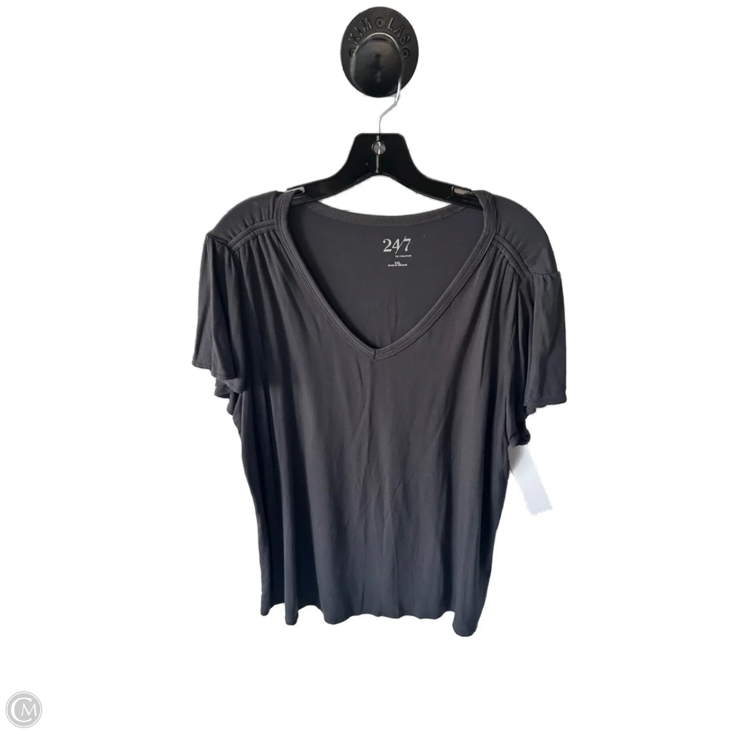 Top Short Sleeve Basic By Maurices In Grey, Size: Xxl