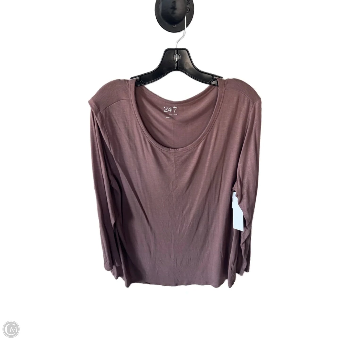 Top Long Sleeve Basic By Maurices In Pink, Size: Xl