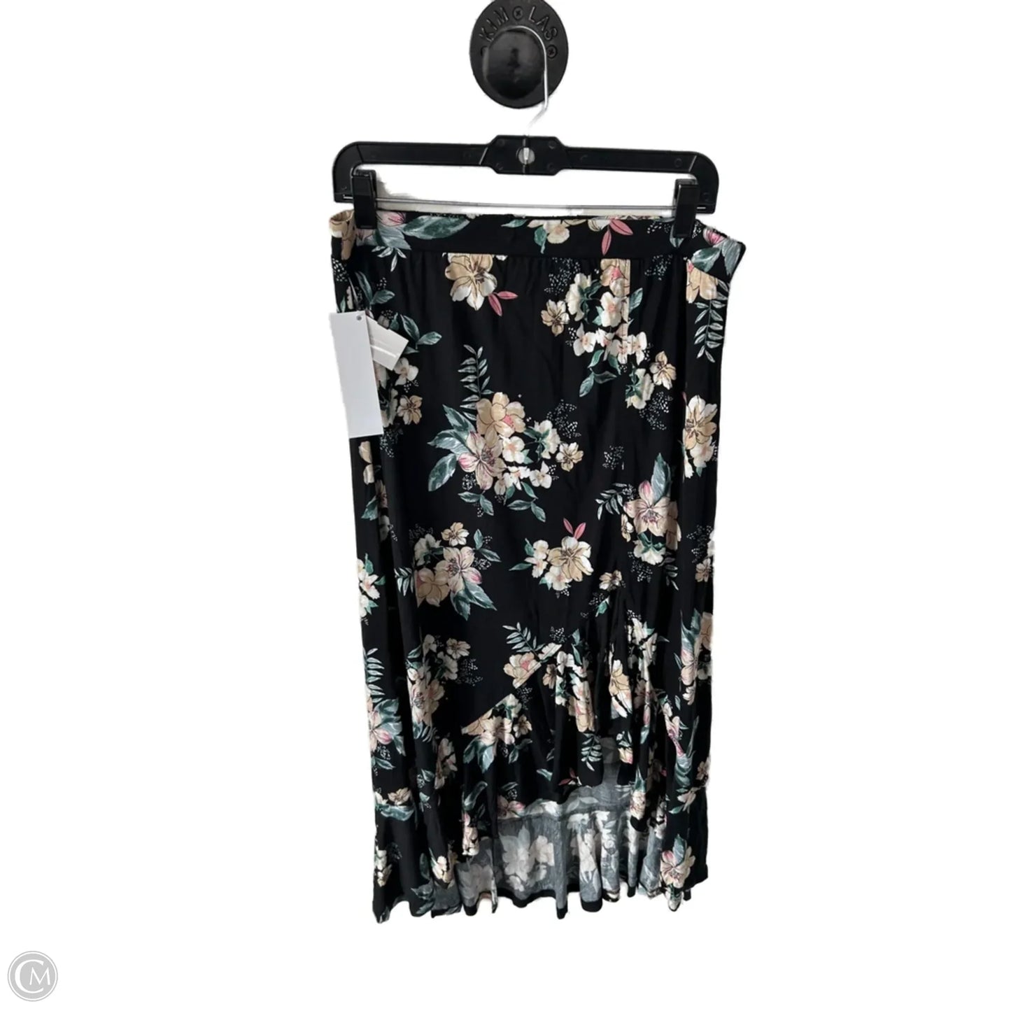 Skirt Midi By Lascana In Black & Green, Size: 8