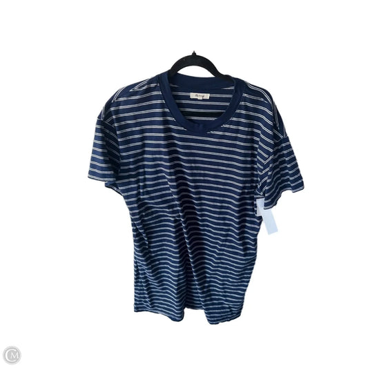 Dress Casual Short By Madewell In Blue & White, Size: Xl
