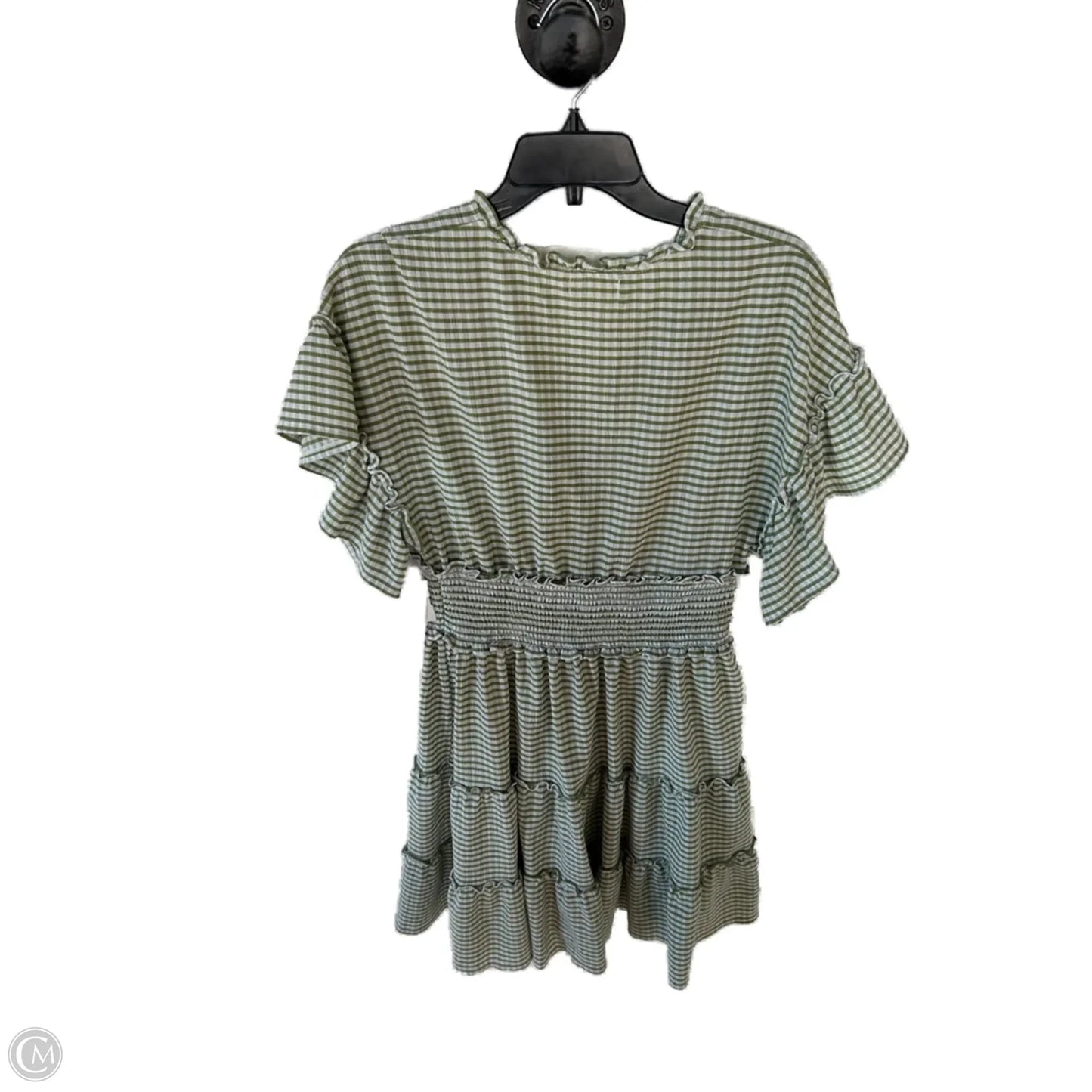 Dress Casual Short By Max Studio In Green & White, Size: L
