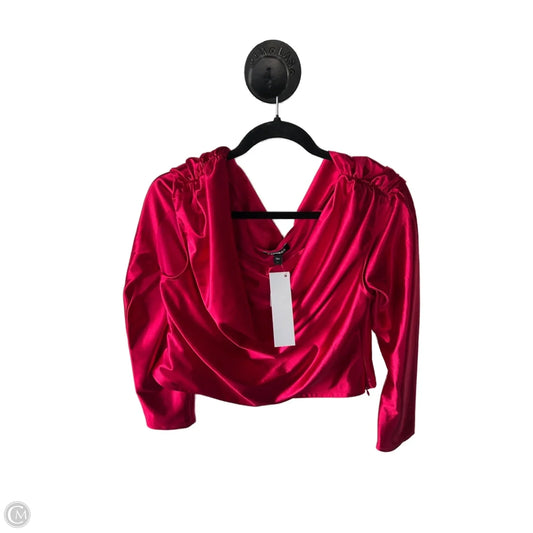 Top Long Sleeve By Express In Red, Size: L