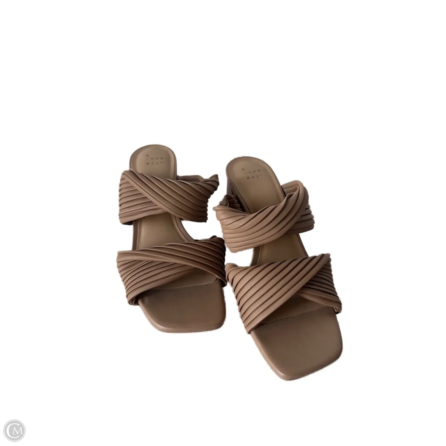 Sandals Heels Block By A New Day In Tan, Size: 9.5