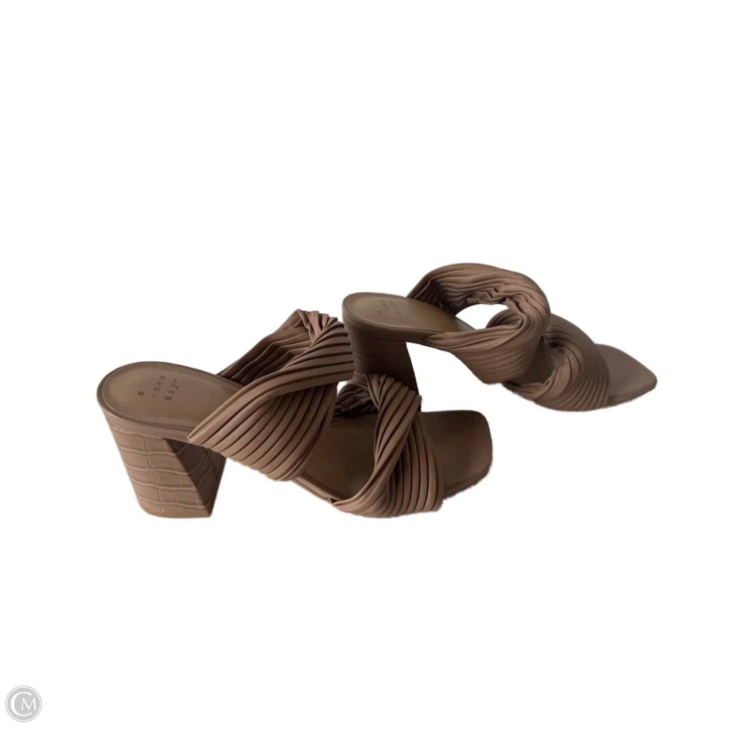 Sandals Heels Block By A New Day In Tan, Size: 9.5