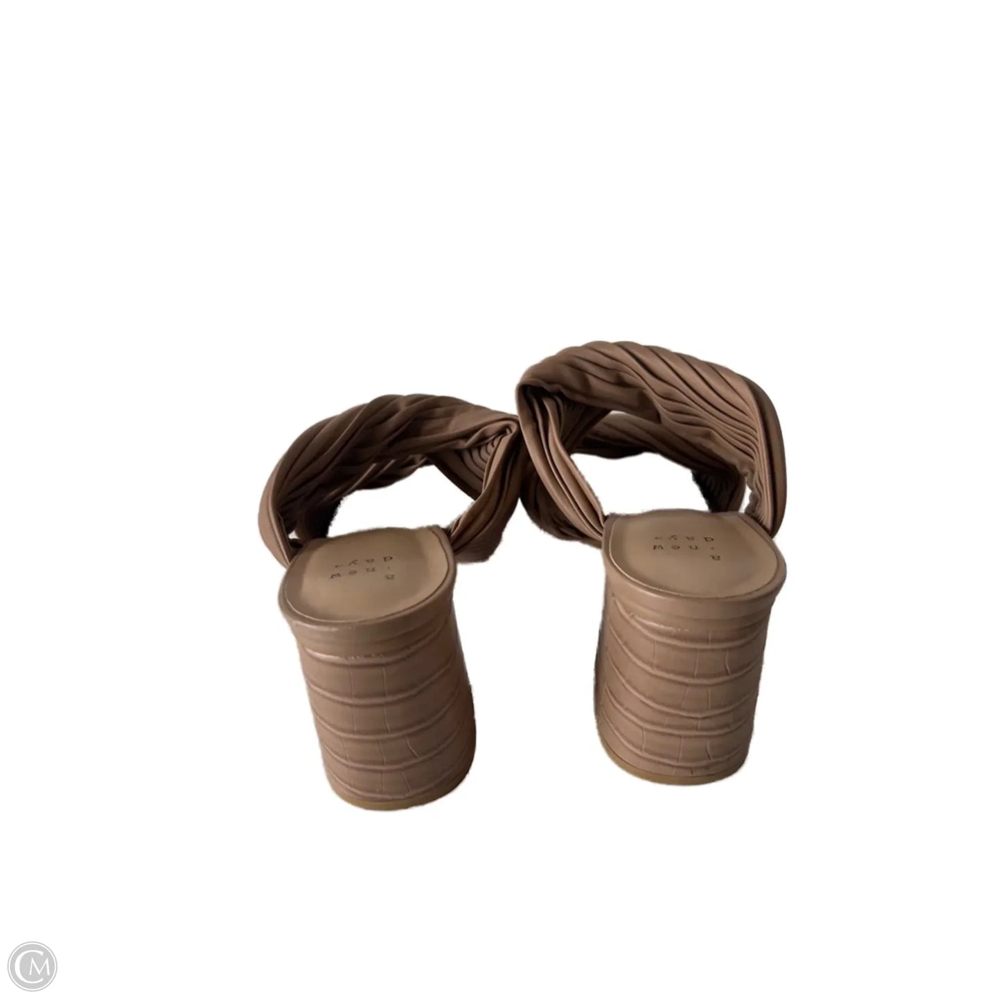 Sandals Heels Block By A New Day In Tan, Size: 9.5