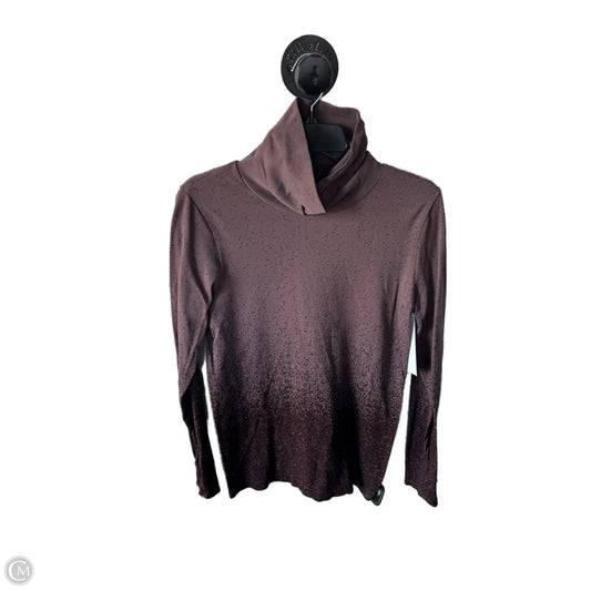 Athletic Top Long Sleeve Collar By Athleta In Brown, Size: Xl