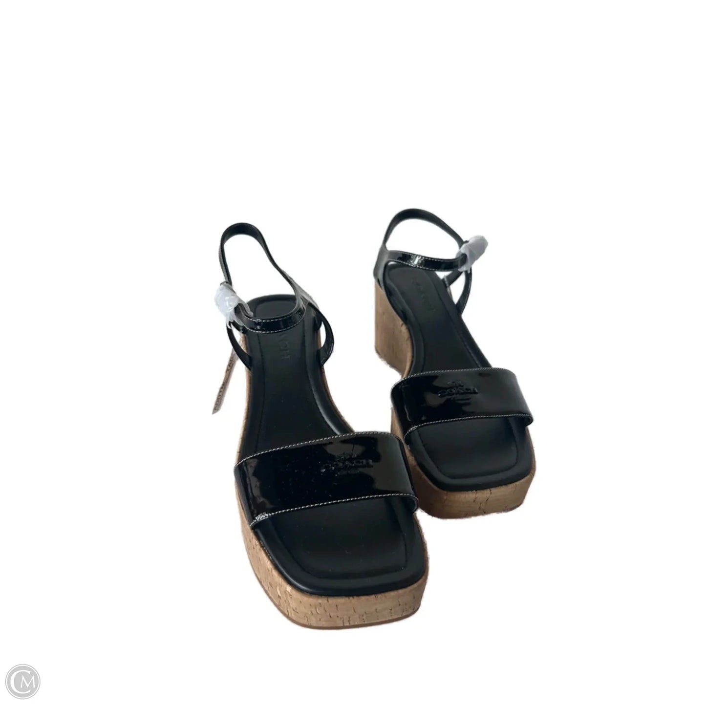 Sandals Designer By Coach In Black & Tan, Size: 10