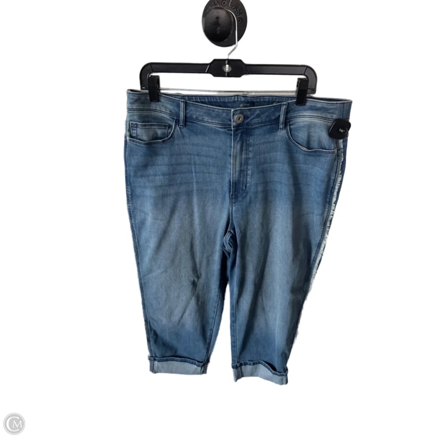 Jeans Cropped By J. Jill In Blue Denim, Size: 18