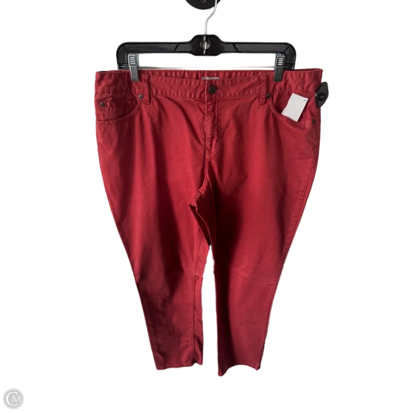 Jeans Straight By J. Jill In Red Denim, Size: 14