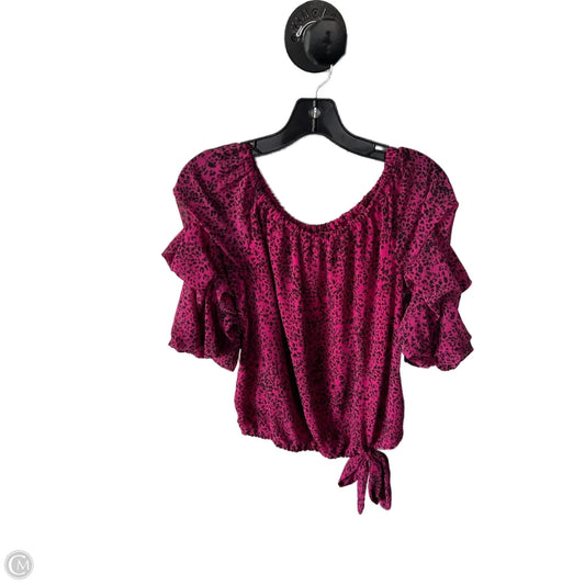 Top 3/4 Sleeve By Vince Camuto In Black & Pink, Size: S