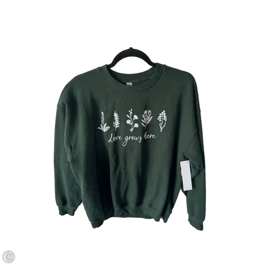 Sweatshirt Crewneck By Gildan In Green, Size: L