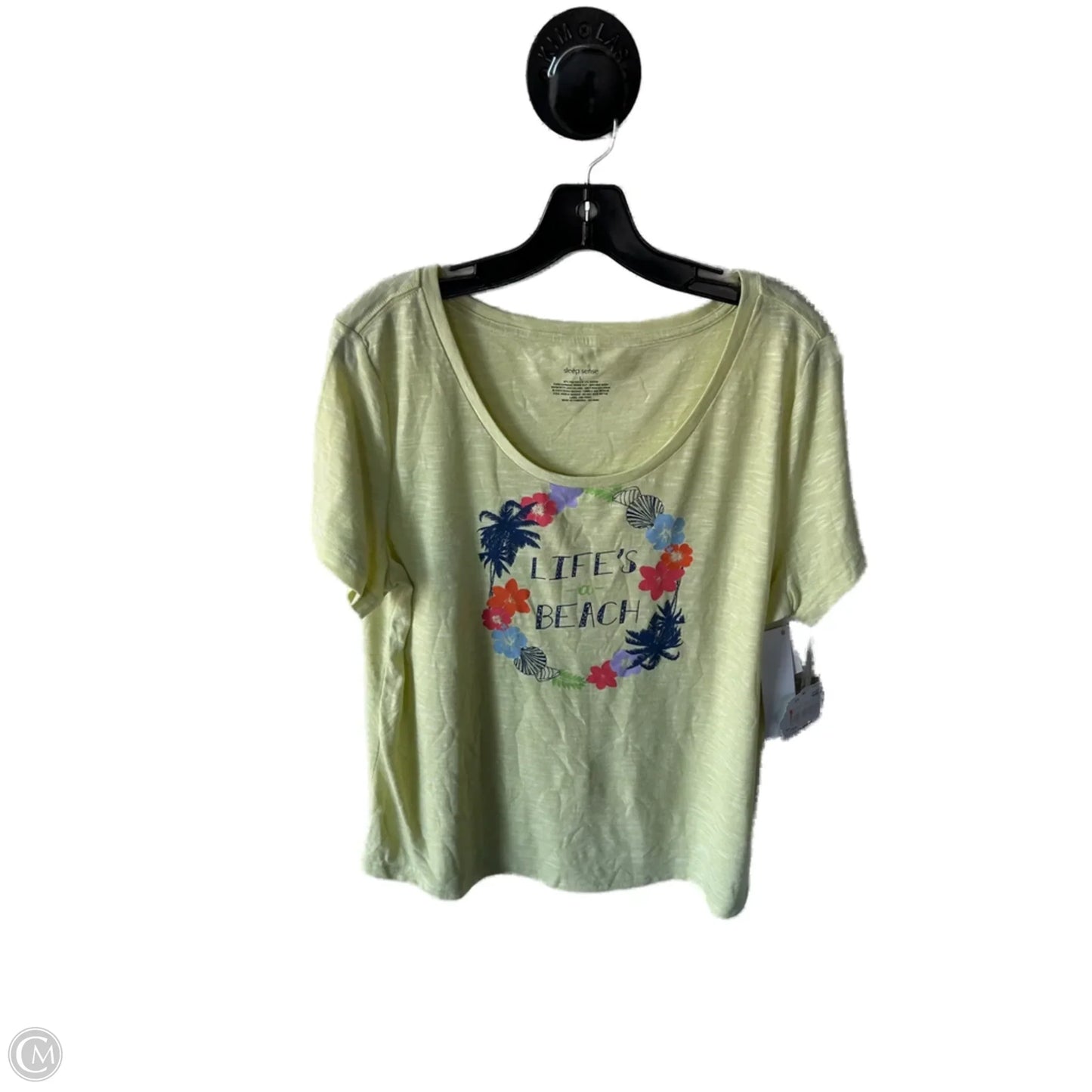 Top Short Sleeve Basic By Cmc In Green, Size: L