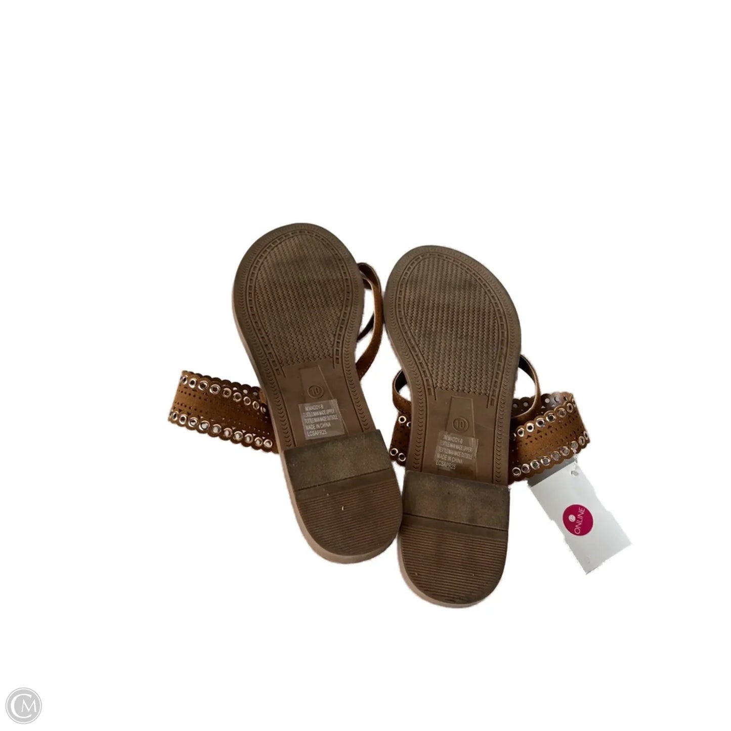 Sandals Flip Flops By Kensie In Brown, Size: 10