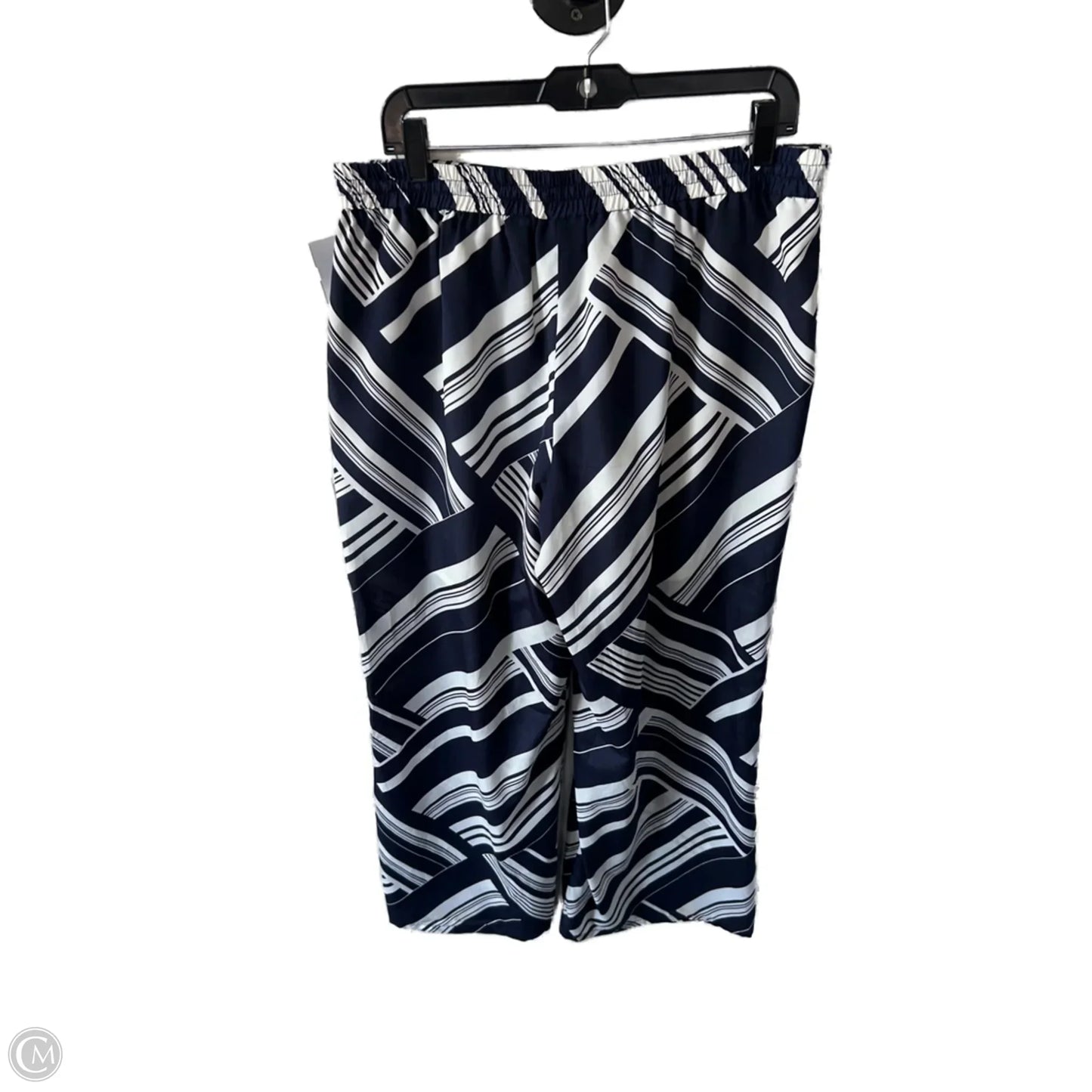 Pants Wide Leg By Liz Claiborne In Blue & White, Size: 12