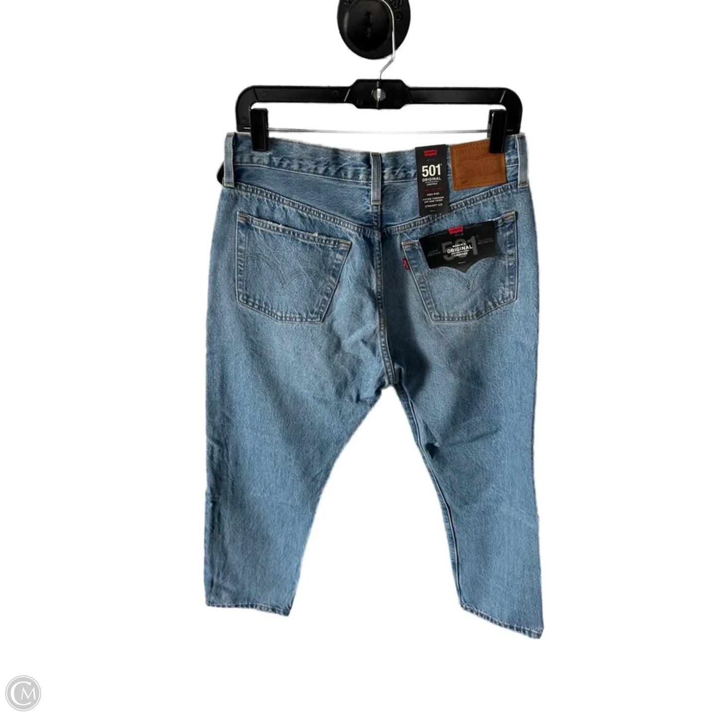 Jeans Cropped By Levis In Blue Denim, Size: 8