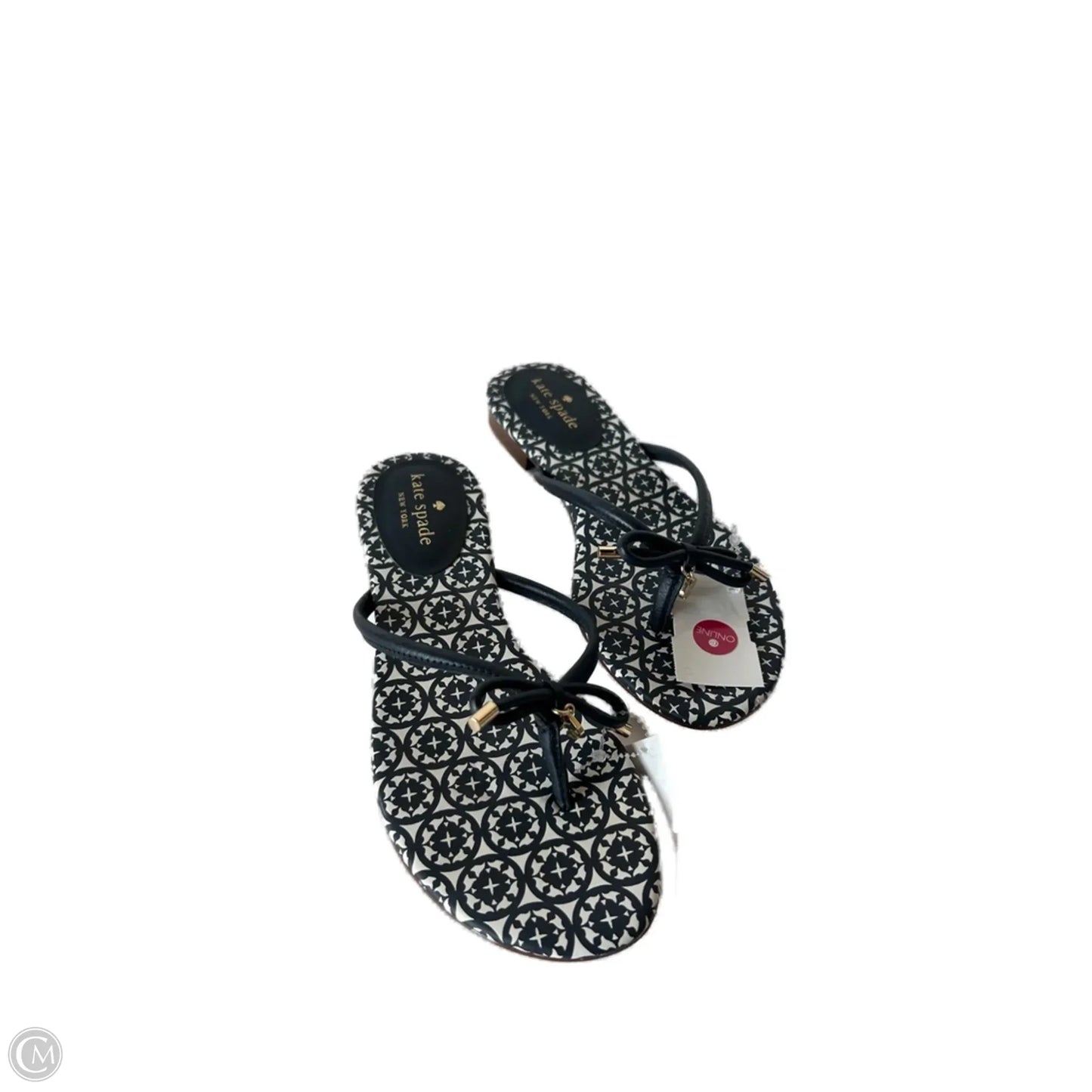 Sandals Designer By Kate Spade In Blue & White, Size: 8