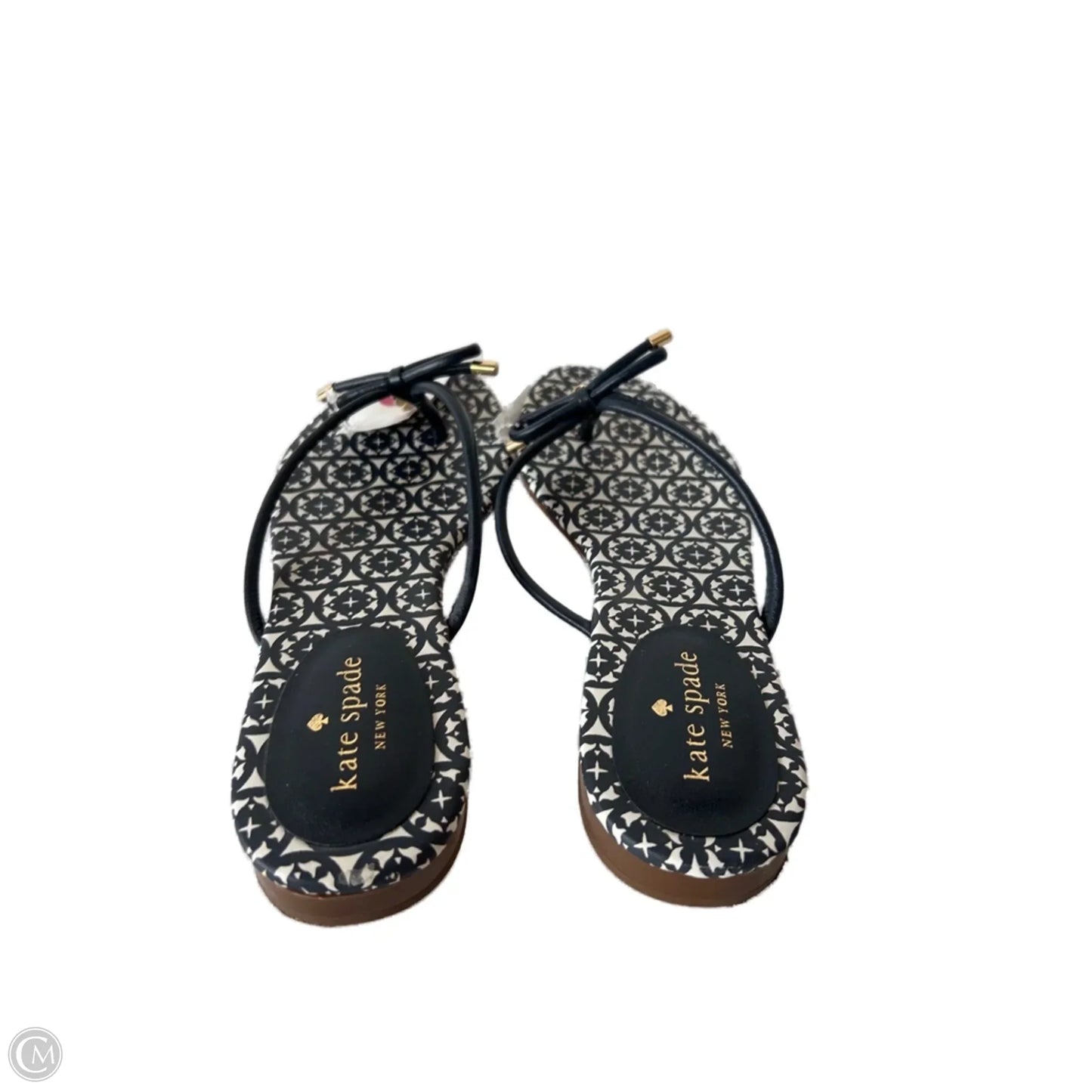 Sandals Designer By Kate Spade In Blue & White, Size: 8