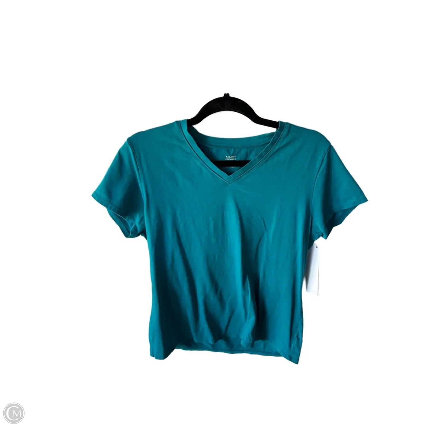 Top Short Sleeve Basic By Valerie Stevens In Blue, Size: Lp