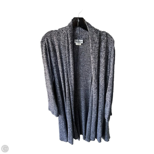 Sweater Cardigan By Clothes Mentor In Black & Grey, Size: L