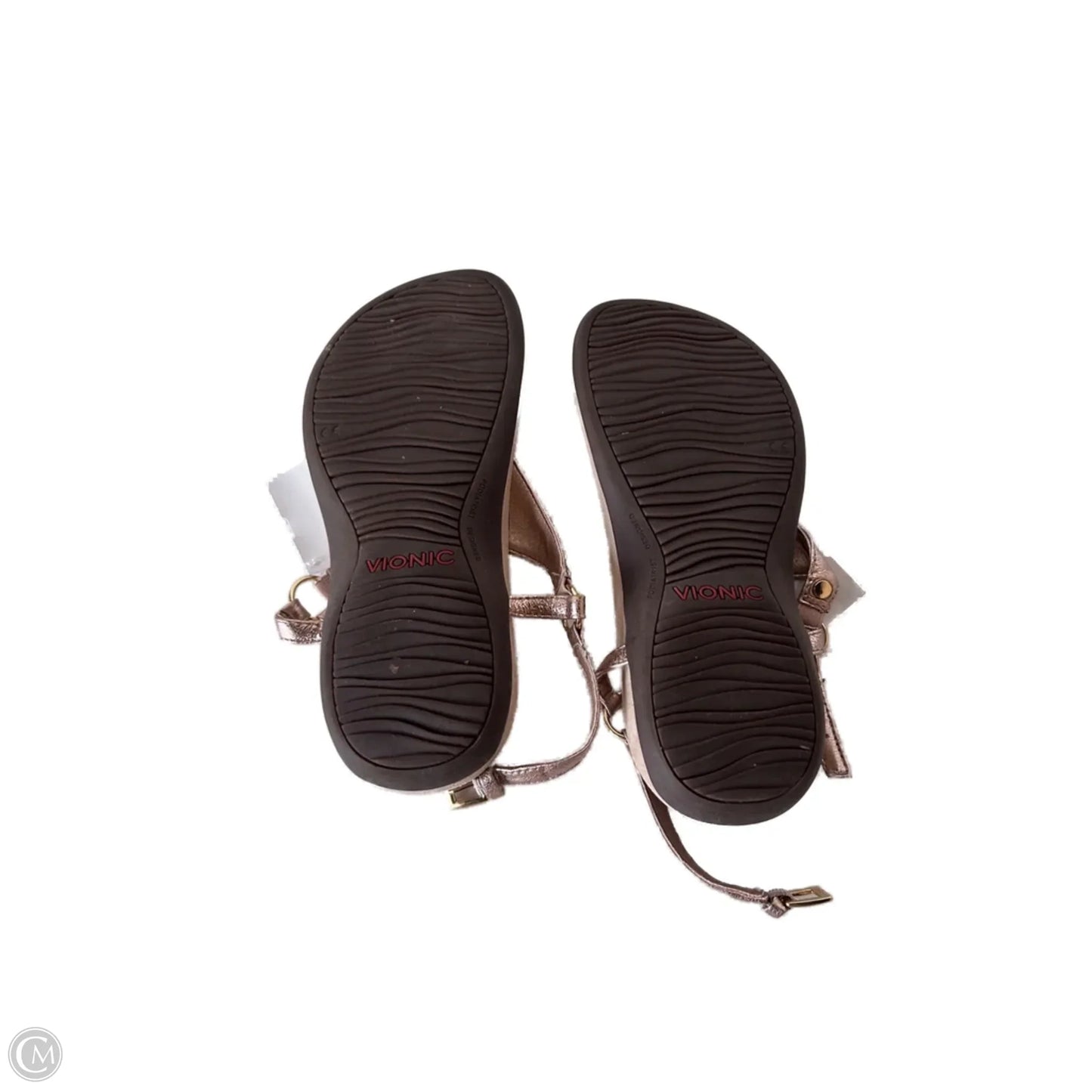 Sandals Flats By Vionic In Rose Gold, Size: 7