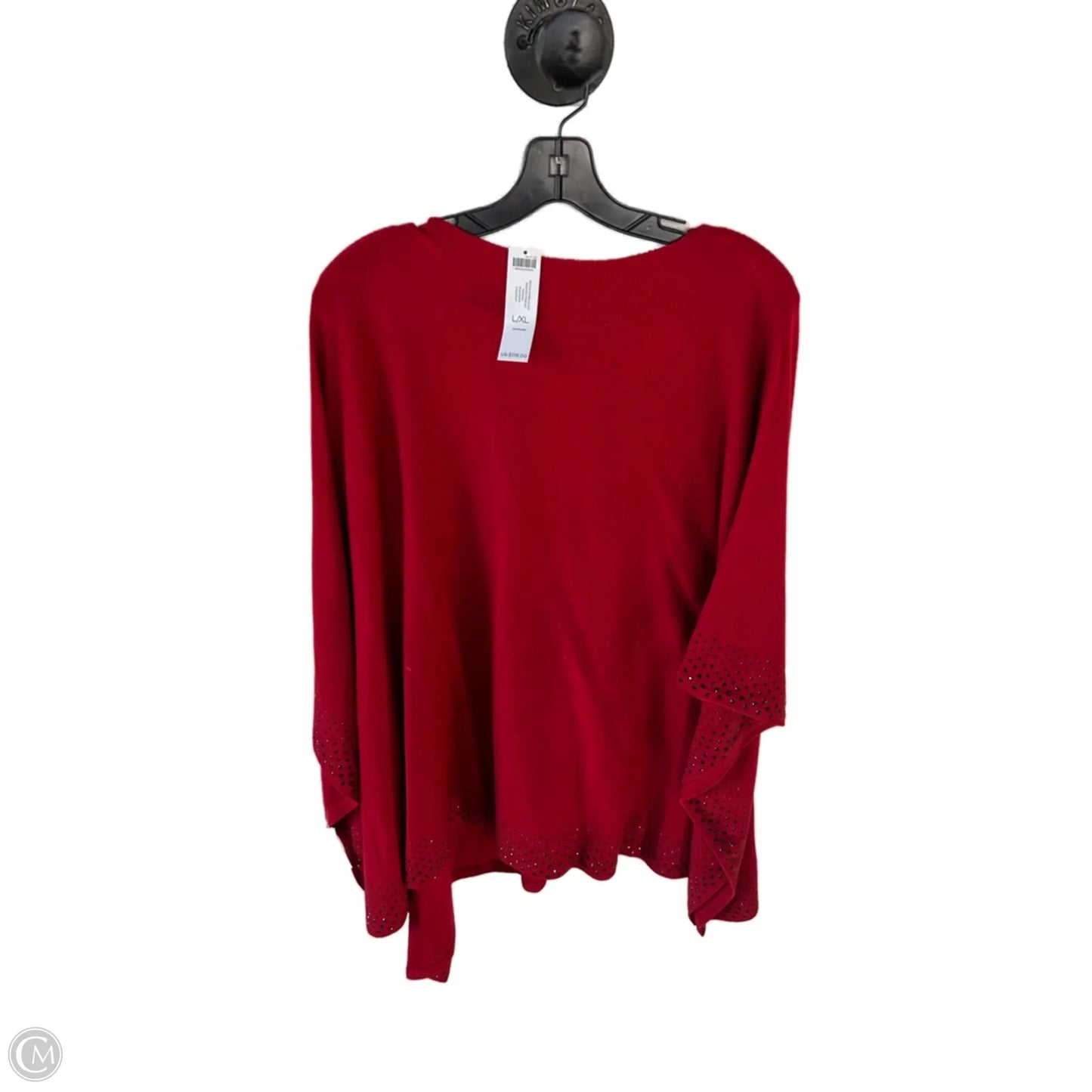 Poncho By Chicos In Red, Size: L
