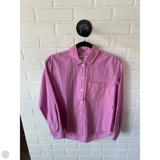 Top Long Sleeve By Madewell In Pink, Size: Xs