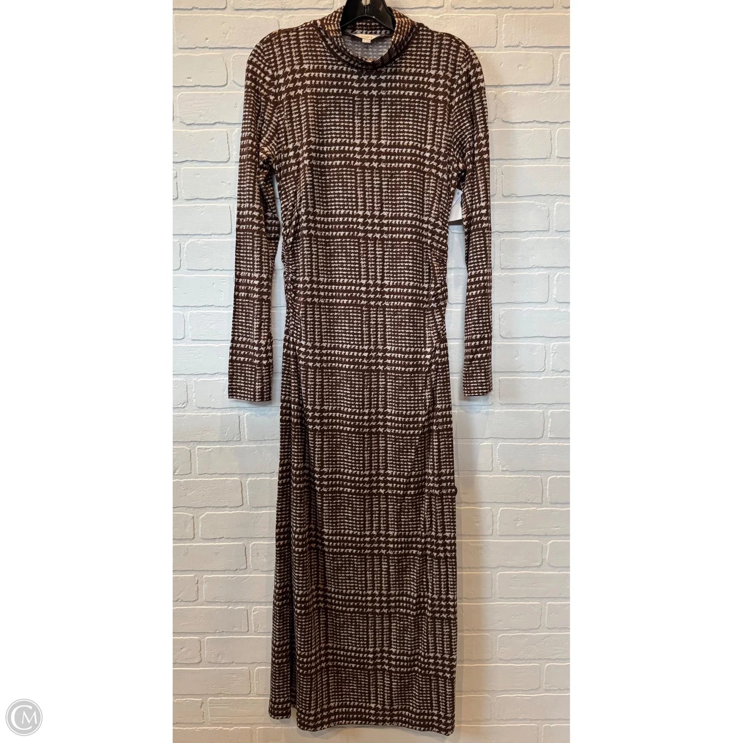 Dress Casual Maxi By Loft In Brown & Cream, Size: M