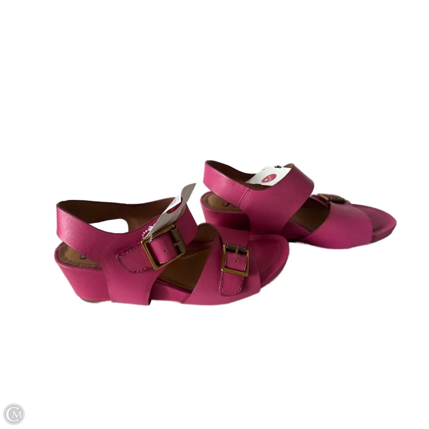 Sandals Heels Kitten By Sofft In Pink, Size: 8