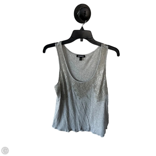 Top Sleeveless Basic By Express In Grey, Size: M