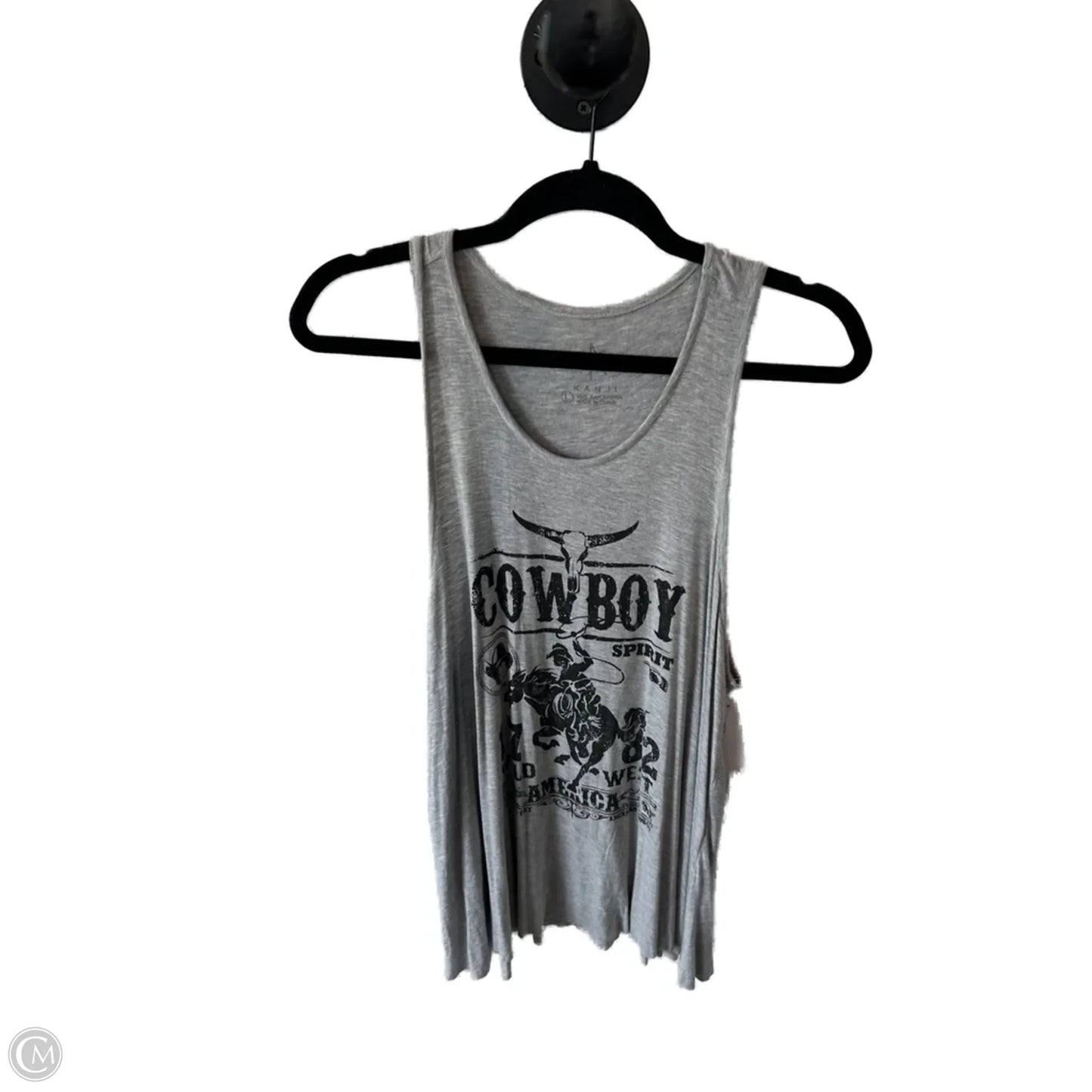 Top Sleeveless Basic By Clothes Mentor In Grey, Size: L