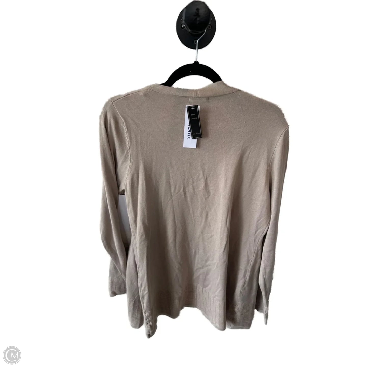 Sweater Cardigan By Clothes Mentor In Tan, Size: M