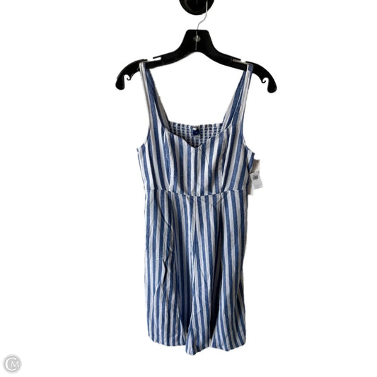 Dress Casual Midi By Old Navy In Blue & White, Size: S
