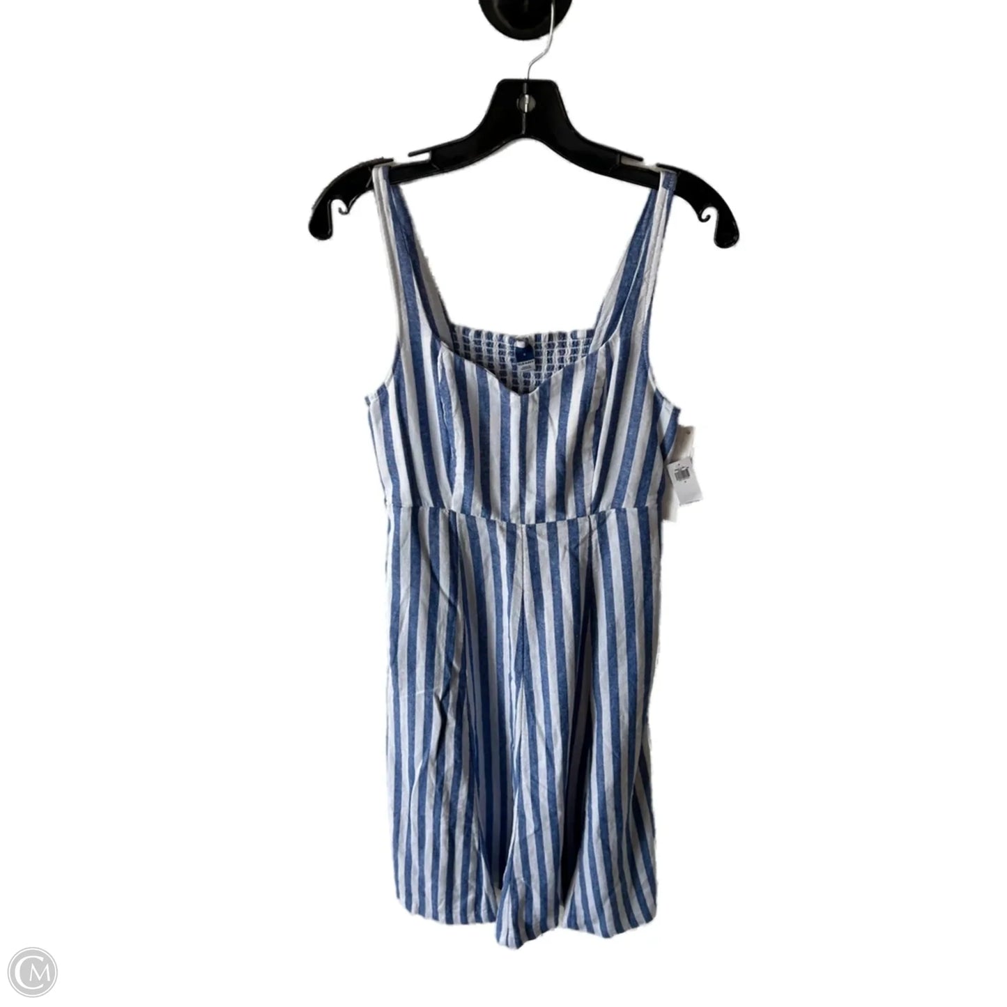 Dress Casual Midi By Old Navy In Blue & White, Size: S