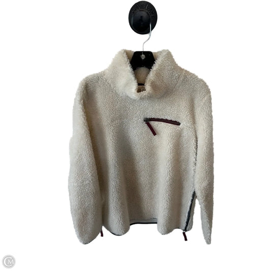 Jacket Fleece By L.l. Bean In Cream & Grey, Size: M