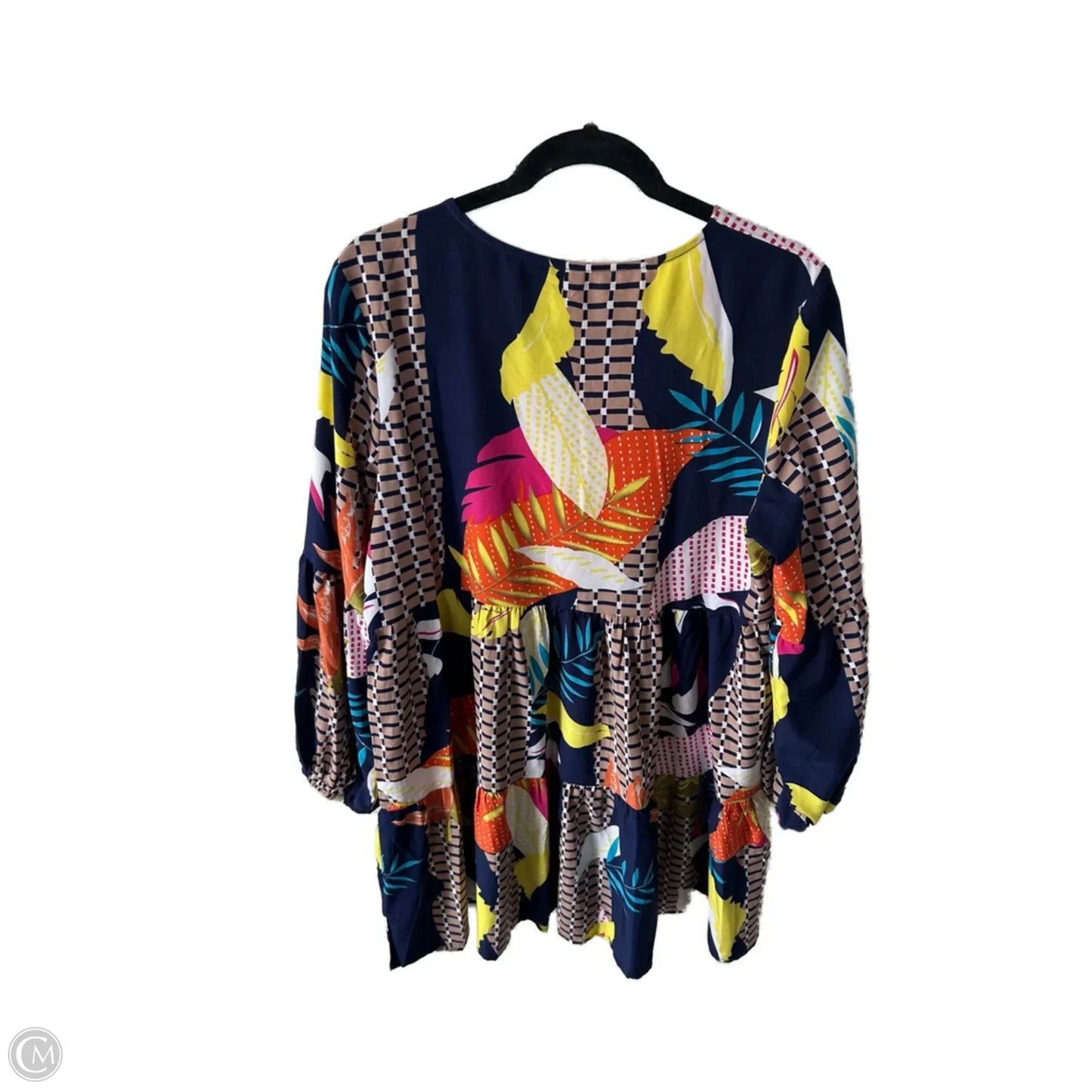 Dress Casual Short By Cme In Blue & Orange, Size: L