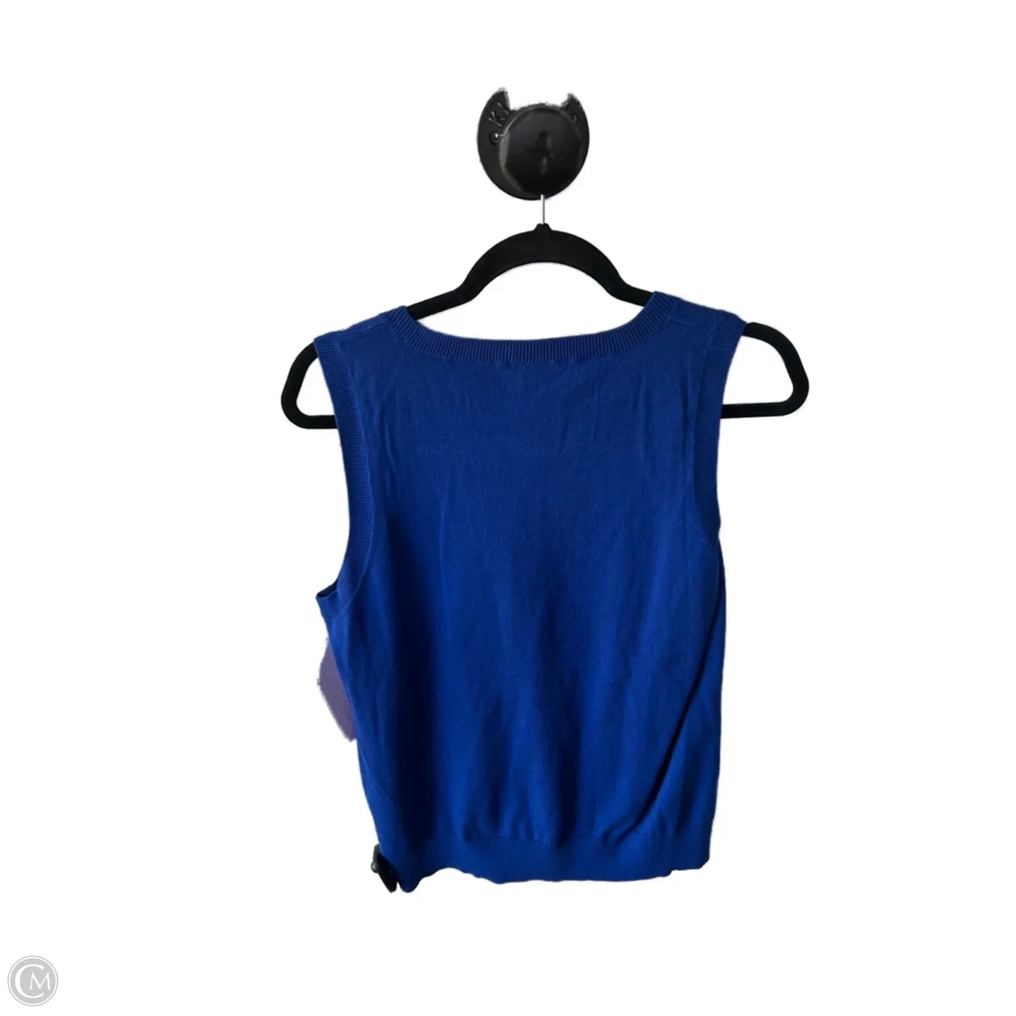 Vest Sweater By Talbots In Blue, Size: L