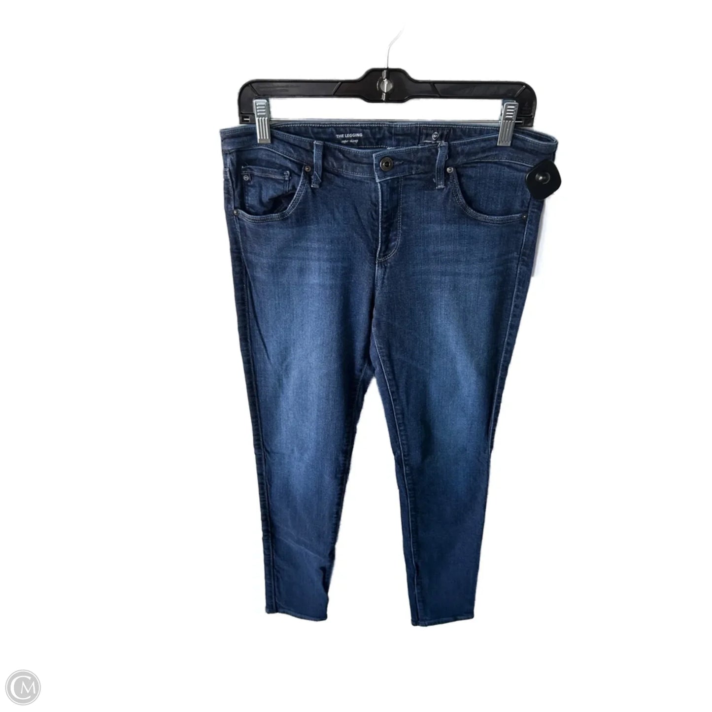 Jeans Skinny By Adriano Goldschmied In Blue Denim, Size: 12