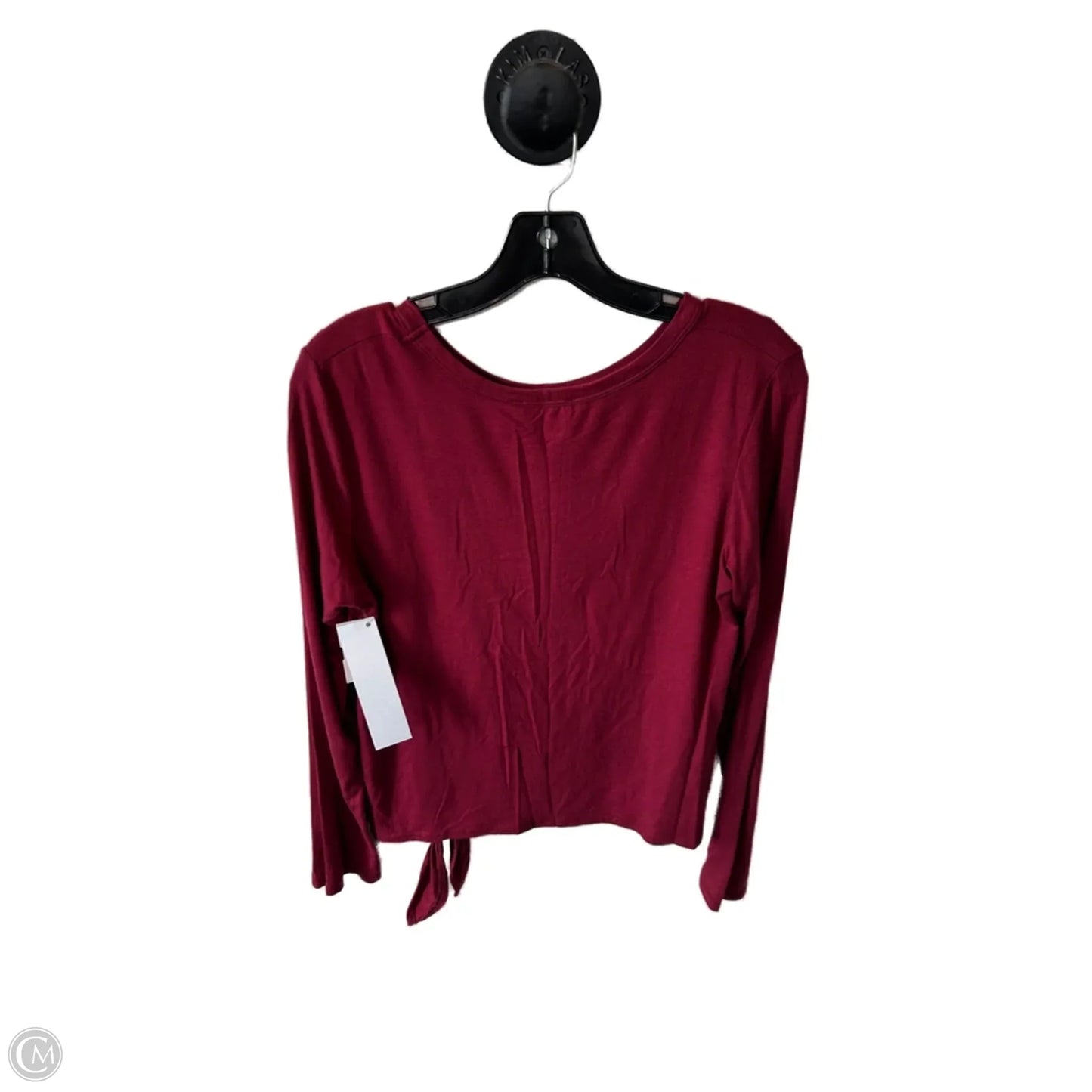 Top Long Sleeve Basic By Olivia Rae In Red, Size: L
