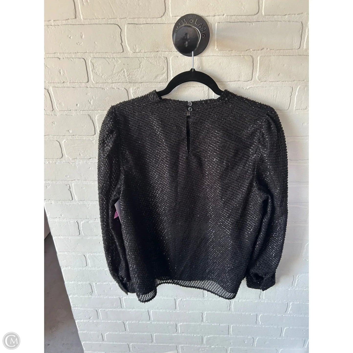 Top Long Sleeve By Ann Taylor In Black, Size: M