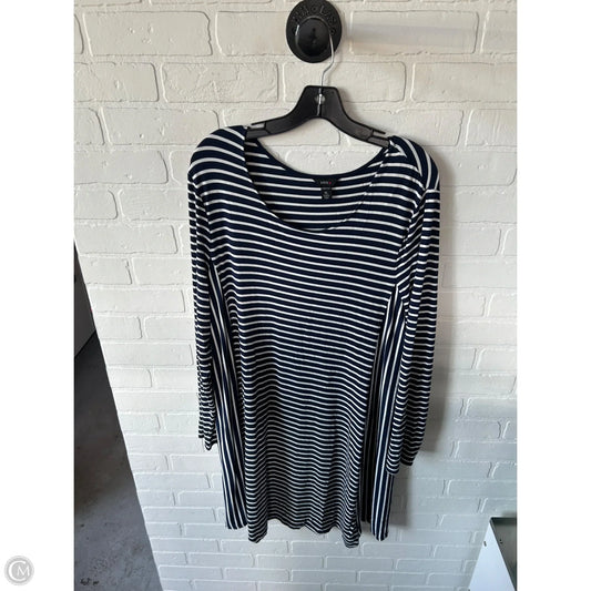 Dress Casual Short By Intro In Blue & White, Size: Xl