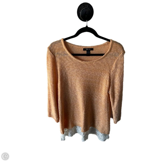 Sweater By Style And Company In Orange, Size: L