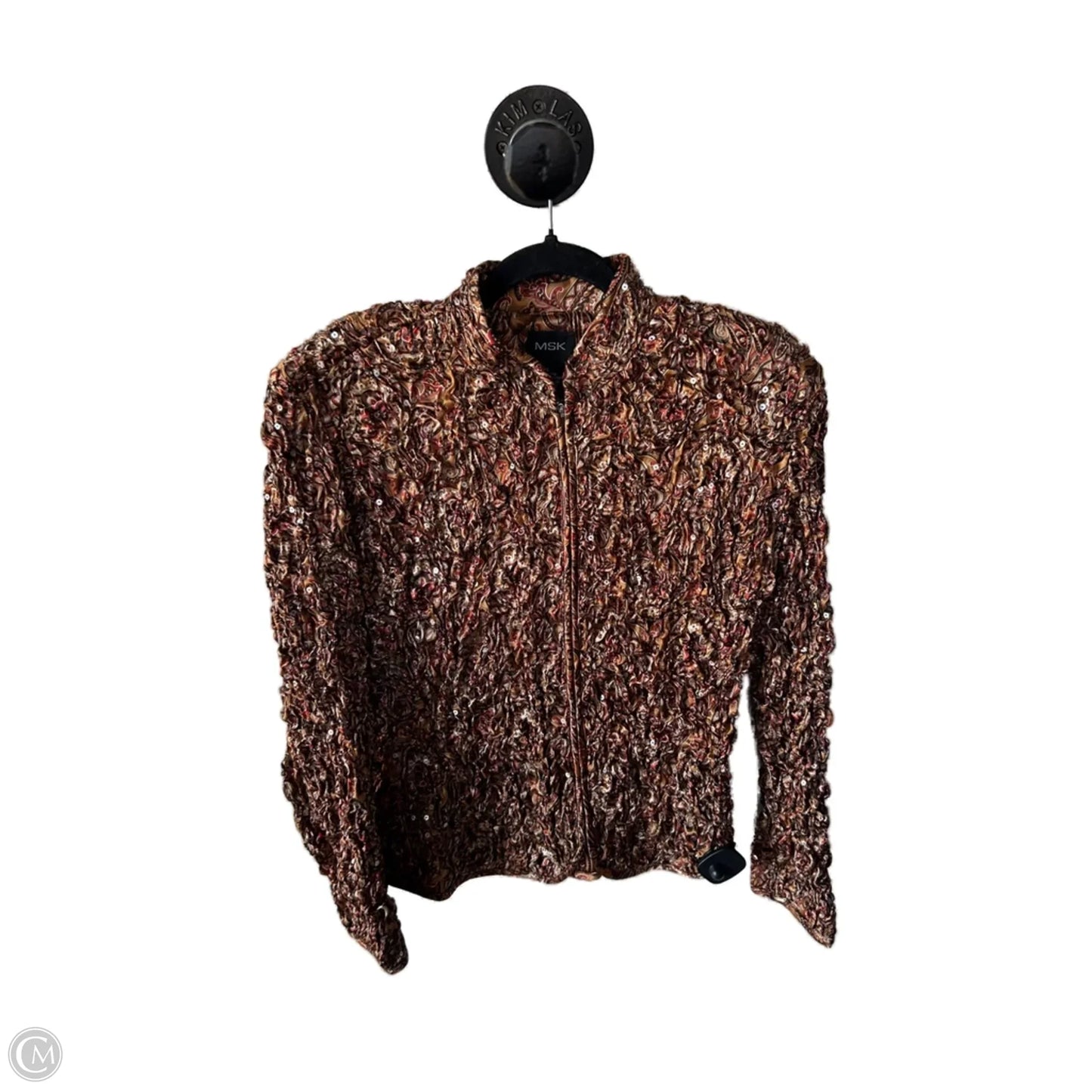 Jacket Other By Msk In Brown & Red, Size: L