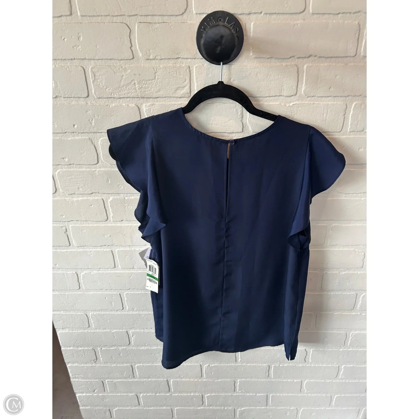 Top Short Sleeve By Maison Jules In Blue, Size: L