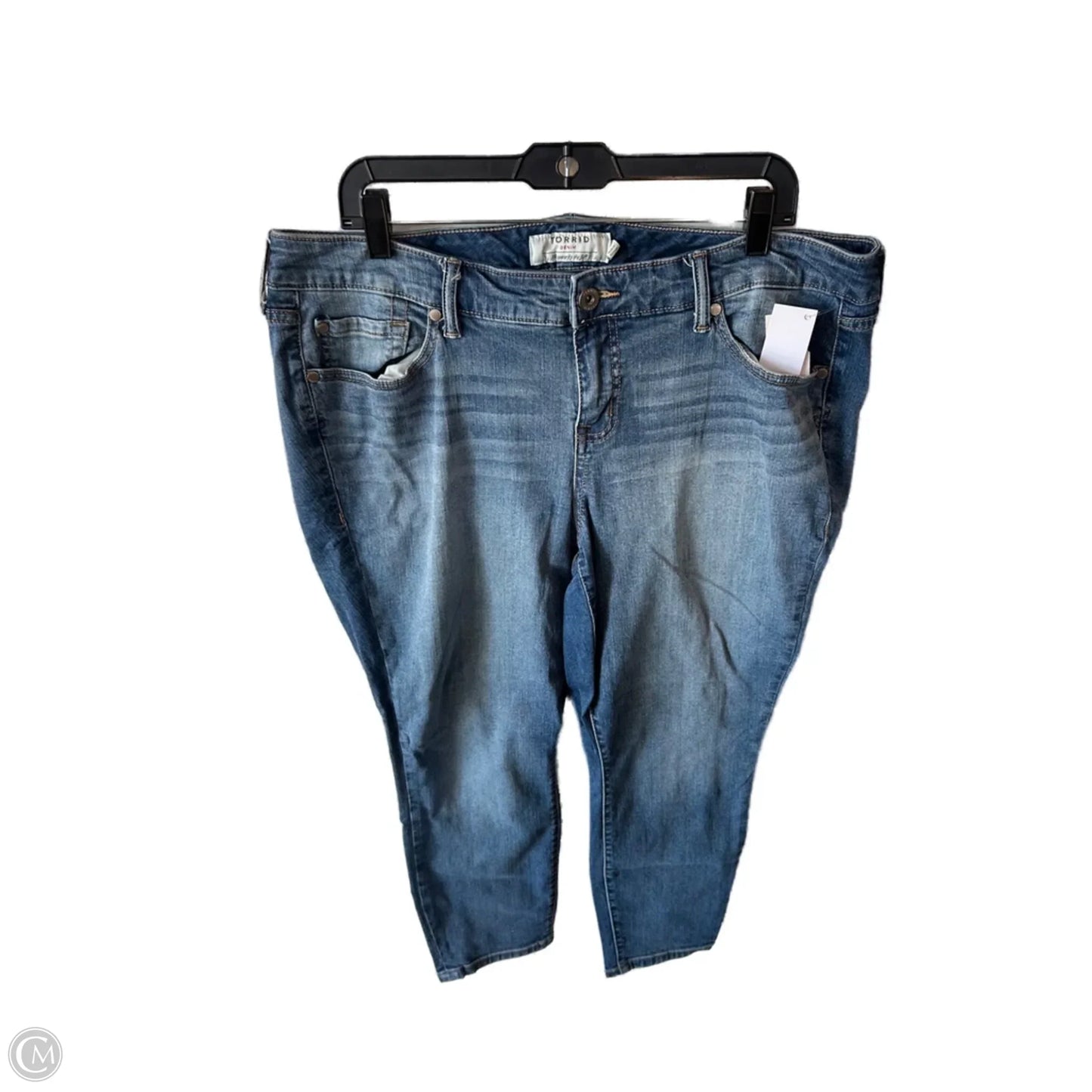 Jeans Straight By Torrid In Blue Denim, Size: 16