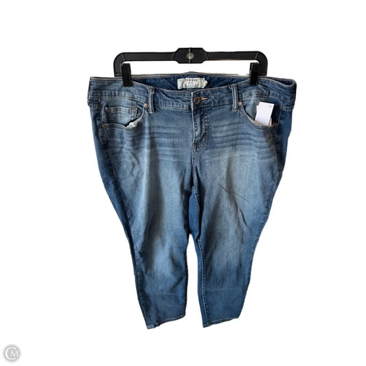 Jeans Straight By Torrid In Blue Denim, Size: 16