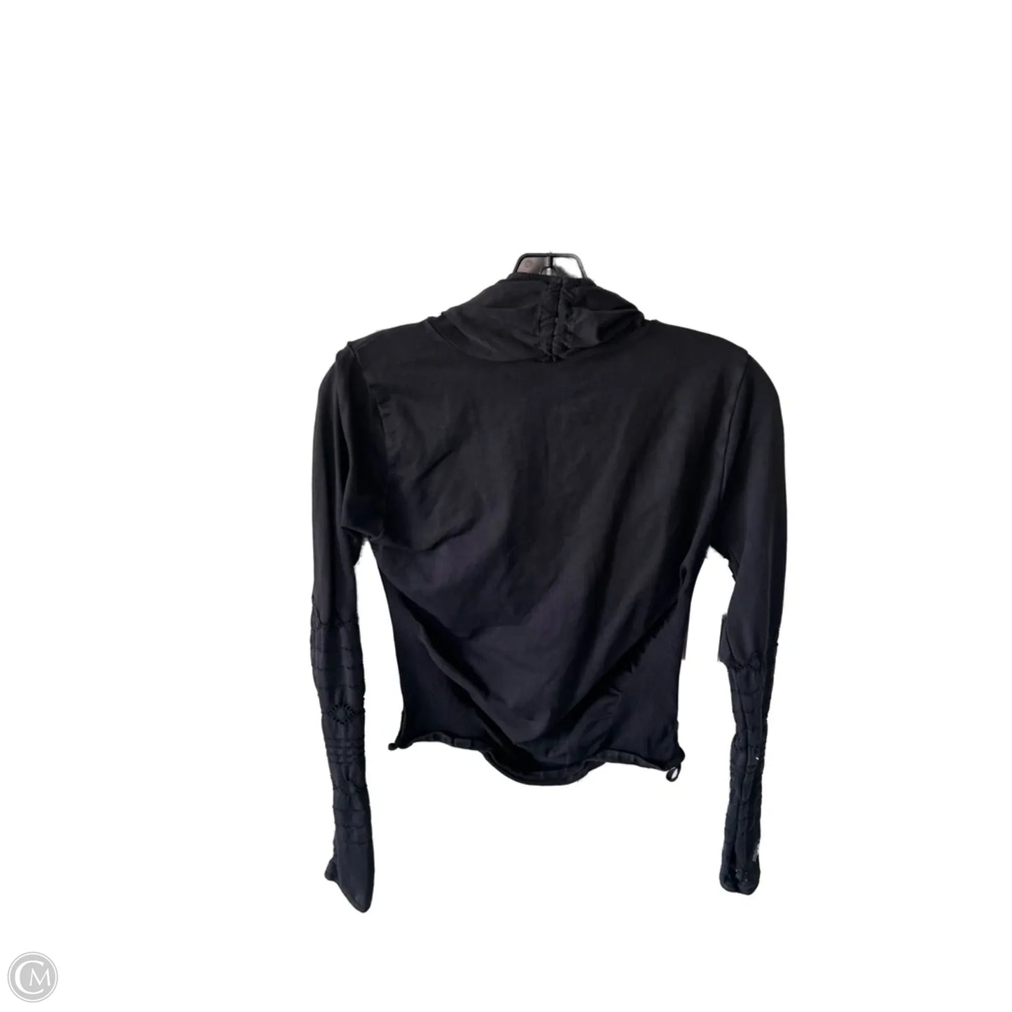 Athletic Top Long Sleeve Hoodie By Free People In Black, Size: M