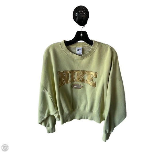 Sweatshirt Crewneck By Nike In Yellow, Size: M